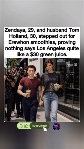 🥤 Zendaya and Tom Holland step out for $30 Erewhon smoothies in LA. #shorts #news