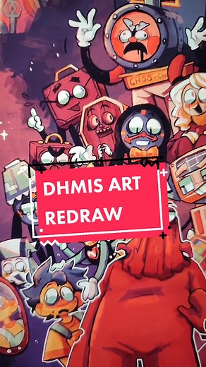 DHMIS Fanart Redraw and Animation: Red Guy and Friends
