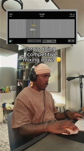 bros doing competitive mixing now? (SoundGym EQ Cheetah) #eartraining #mixing #eq #musicproduction