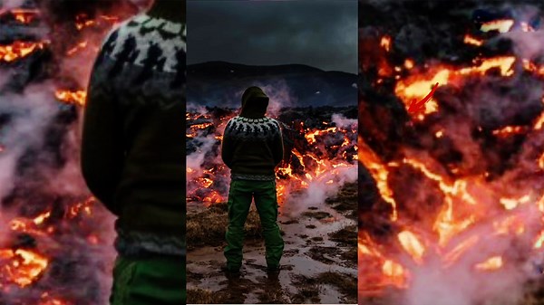 'Magnificent View of the Reykjanes Volcano Erupting (2021) '