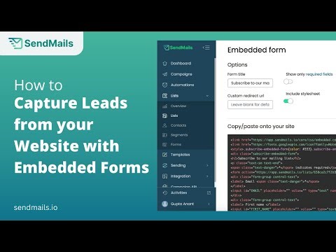 Web Forms: How to capture leads from your website with SendMails.io