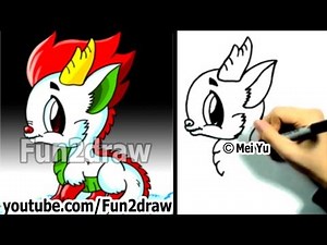 How to Draw a Cartoon Dragon - Learn to Draw - Fun2draw | Online Cartooning Lessons