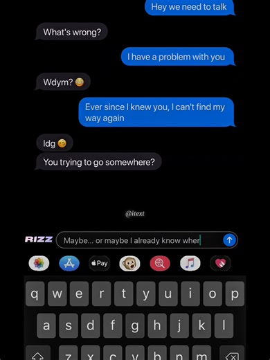 @RIZZ APP texting my crush #texting #crush #love #pickuplines