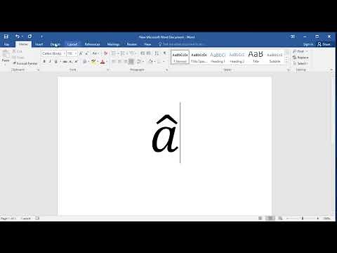 How to put a hat over any letter or character in Word