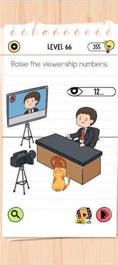 🧠 Brain Test All Star Level 66 Walkthrough | Raise the viewership numbers | Full Solution & Guide