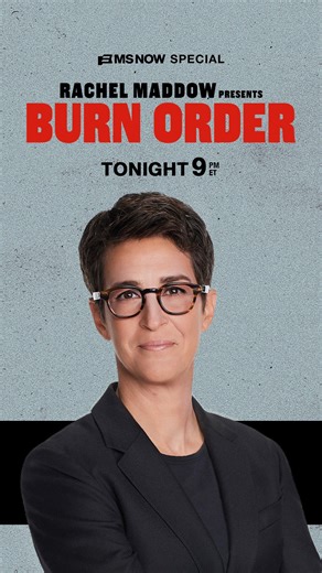 Tonight, tune in for a special conversation between Rachel Maddow and guests of her most recent podcast “Burn Order” from a live community event in Los Angeles. They’ll discuss the fight against race-based incarceration during World War II and what lessons we can apply today. Watch Rachel Maddow Presents: Burn Order tonight at 9pm ET on MS NOW. #news | MS NOW