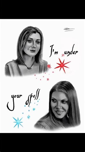 Drawing Willow and Tara from Buffy The Vampire Slayer. 🔮✨ #BuffyTheVampireSlayer #PencilDrawing