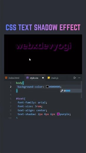 Text shadow effect #coding #webdevelopment #css #code #webdev
