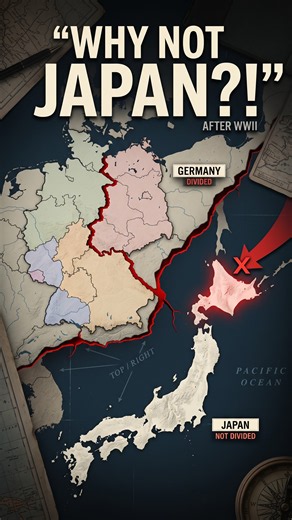 Why Wasn't Japan Divided Like Germany After WWII? 🇯🇵🇩🇪🤯 #4k #history #facts #ww2