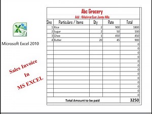 How to Create a Sales Invoice in Excel.|SIMPLE SALES INVOICE IN EXCEL|
