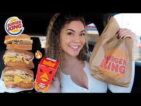 Trying NEW Fast Food Items! BK Spicy Chicken Fries & 3 Saucy Melts!