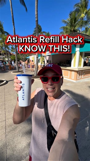 Ryan & John Review It | ‼️ Atlantis Bahamas Refill Hack‼️ ⬇️ Know this tip! ⬇️ 🥤 If you get a souvenir cup for cocktails, you can get FREE REFILLS on soda and... | Instagram
