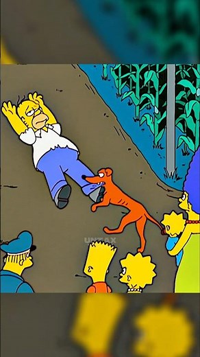 SANTA'S LITTLE HELPER SAVED HOMER! #simpsons
