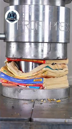 Donald Duck Pocket Book Explodes Under 300 Ton Press! 😱💥 #hydraulicpress #donaldduck #satisfying