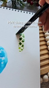 Using white crayon to create patterns 😃 | Joly Poa Watercolorist