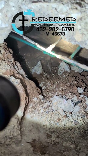 Slab Leak Causes "Canyon" Under House #plumbing #plumber #waterdamage #PermianBasin #odessatx