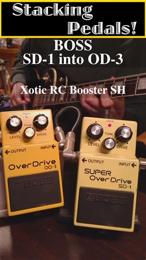 Boss SD-1 & RC Booster into OD-3 w/ Les Paul Custom #bosspedals #xotic #gibson #fractalaudio