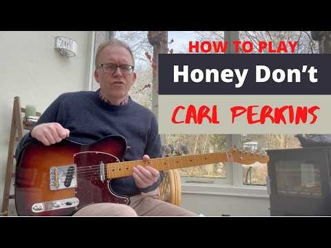 Honey Don't Guitar Solo Tutorial + TAB by Carl Perkins | Rockabilly Guitar Lesson