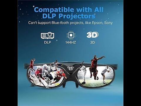 DLP 3D Glasses | 3D Active Shutter Glasses for All 3D DLP Projectors