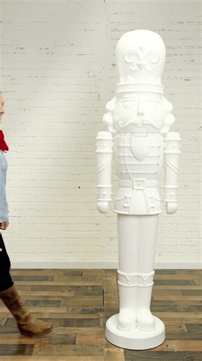 We are nutty for this giant nutcracker! This brave soldier got a Plaid makeover using Waverly Inspirations chalk paint, Mod Podge & FolkArt Treasure Gold. He is all dolled up and ready to celebrate the holidays! Waverly Inspirations Chalk Acrylic paint, available exclusively at @Walmart.