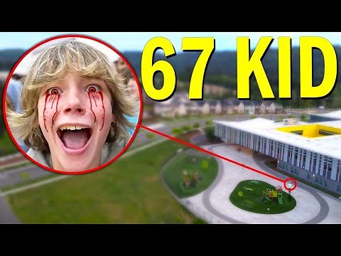 Drone Catches 67 KID AT HAUNTED HIGH SCHOOL!! ( SCP 67 KID MEME )