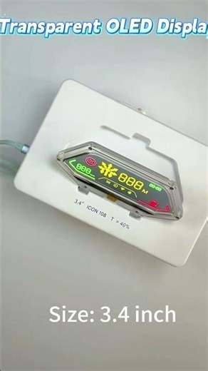 Transparent oled display #display #arduino #esp32 #car