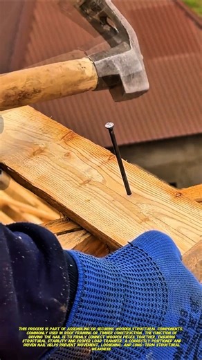Proper Nail Driving Technique on Wooden Beams | Strong & Stable Wood Framing.