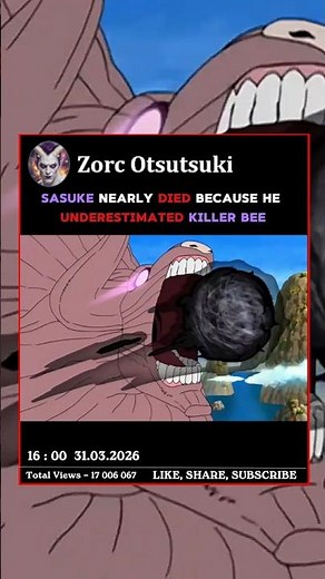 SASUKE nearly DIED after he FOUGHT KILLER BEE 😱