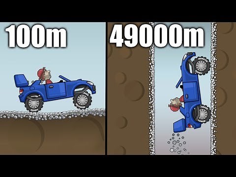 Hill Climb Racing - CAVE 49000m on Rally Car GamePlay