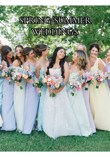 I can’t wait to see all the spring & summer wedding color schemes this year🥰 #summer #spring #wedding #colorful #bride