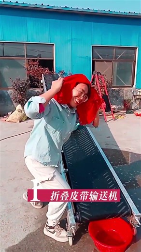 Heavy Capacity Folding Belt Conveyor for Bulk Handling. #shorts