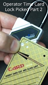 Operator Time Card Lock Picked Part 2 #asmr #hack #hacker #escape #security #tactical #lockpicking #LOCK #padlock #bypass #locksmith #science #military #secret #viralvideo #foryou #fyp #fypシ゚ #fbreels | Lock Picking V
