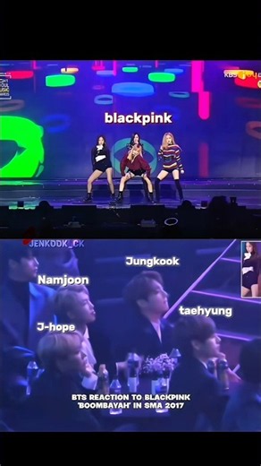 Part - 2 : BTS Reaction to Blackpink 'Boombayah' in Seoul Music Award 2017 170119#jenkook #taelice