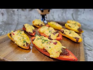 3 Ingredient Chorizo & Pimento Cheese Stuffed Peppers