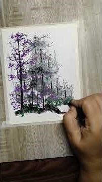 beautiful forest scenery - oil pastel drawing #artistpassion #easy #forbeginners #art #trends