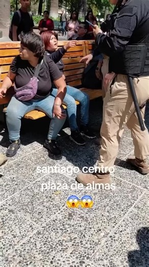 apoyo_Carabineros_chile on Instagram: "🚨🛑 Transite siempre a la defensiva en la vía pública, no use su celular, no hable ni ayude a desconocidos usted no sabe el nivel de violencia ni de desorden mental que puedan tener. Esta señora fue atacada por razones desconocidas por estás dos DELINCUENTES en la plaza de armas. Gracias a la oportuna denuncia a personal municipal de @munistgo y a la presencia de carabineros las agresoras fueron inmediatamente detenidas Video de @notmeme.cl 🇨🇱💚Sigan nue