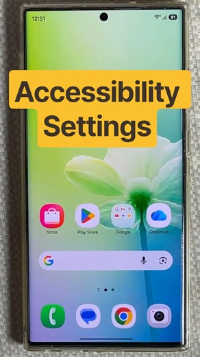 Samsung Phone add Accessibility Settings to Home screen #Samsung #AccessibilitySettings #SamsungGala