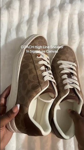 COACH HighLine Sneakers in Signature Canvas #coach #shoeshaul #sneakers #sneakerhead #sneaker #viral