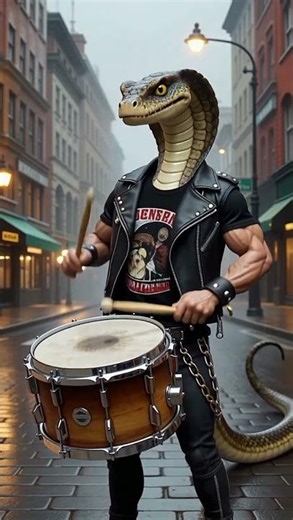 Cute Baby Snake 🐍 Dancing & Drumming #monkeyvideo #cute #monkey #animalvideos #funny #catvideo #قرد