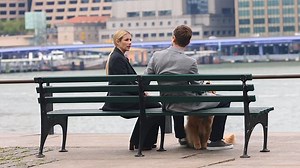 Emma Roberts and Matt Czuchry film American Horror Story scene