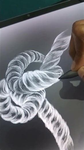 easy drawing of rope #art #shorts #reels #easydrawing