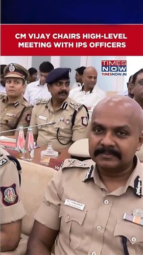 Tamil Nadu CM Vijay Chairs High-Level Meeting With IPS Officers In Chennai #shorts
