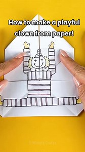 Making a playful clown with paper! 🤡 | 5-Minute MAGIC