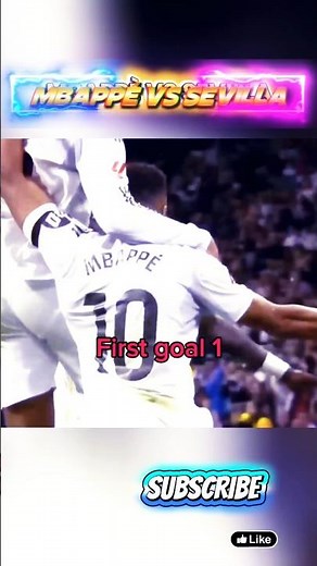 MBAPPÉ 2 GOALS VS SEVILLA #mbappe #RealMadridValencia #LaLigaHighlights #shorts