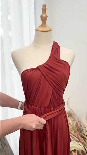 The Asymmetric One Shoulder Tie - Infinity Dress Tutorial | Model Chic