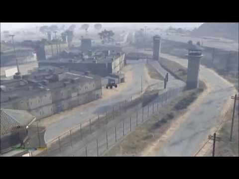 GTA 5 Prison stunt jump 13 and escape withoud dieing