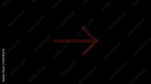 Target pointing Right arrow Animation with transparent background