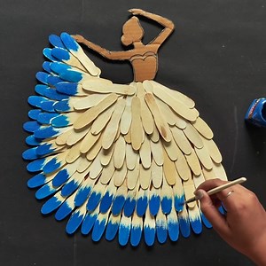 1.1M views · 2.8K reactions | Cute dancing girl making from Ice cream stick #diy #craft #girl #dancing | Deep's CRAFT | Facebook