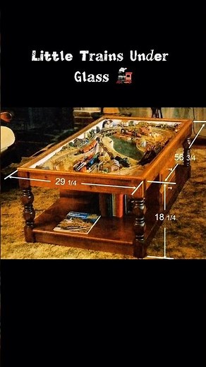 Tiny Trains Under Glass 🚂🔥 Coffee Table Layout That Stuns! #trainlayout #shorts