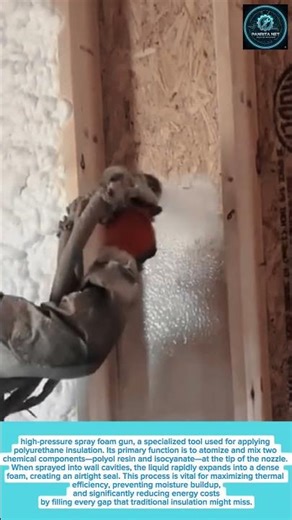 Spray Foam Gun for professional wall insulation and airtight sealing #toollife #tool